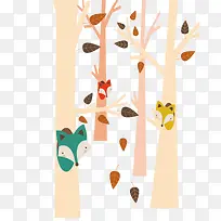 矢量树和树叶-空若网 矢量树和树叶-空若网