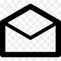 信封背面轮廓打开电子邮件接口符号图标-空若网 信封背面轮廓打开电子邮件接口符号图标-空若网