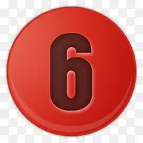 红色的数字6图标-空若网 红色的数字6图标-空若网