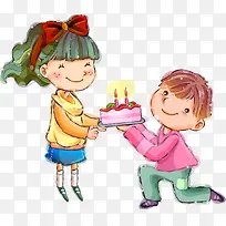 蛋糕手绘娃娃可爱-空若网 蛋糕手绘娃娃可爱-空若网