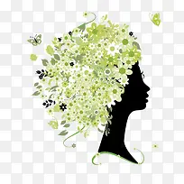 创意叶子发型-空若网 创意叶子发型-空若网