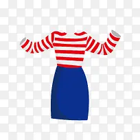 卡通矢量图女生衣服-空若网 卡通矢量图女生衣服-空若网