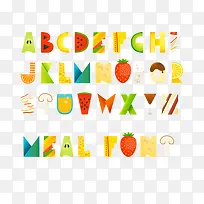 水果字母暖色调PNG图片-空若网 水果字母暖色调PNG图片-空若网