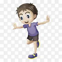 矢量卡通人物紫色上衣-空若网 矢量卡通人物紫色上衣-空若网