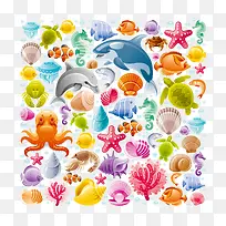 卡通深海动物-空若网 卡通深海动物-空若网