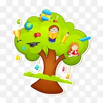 卡通儿童画报树-空若网 卡通儿童画报树-空若网