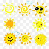 黄色太阳卡通-空若网 黄色太阳卡通-空若网