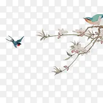手绘可爱水彩小鸟-空若网 手绘可爱水彩小鸟-空若网
