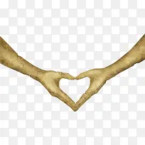 金色桃心手型-空若网 金色桃心手型-空若网