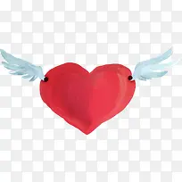 红色桃心蓝色翅膀-空若网 红色桃心蓝色翅膀-空若网