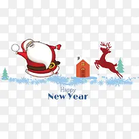 矢量打雪仗的圣诞老人-空若网 矢量打雪仗的圣诞老人-空若网