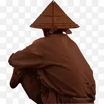 高清摄影带帽渔民背影-空若网 高清摄影带帽渔民背影-空若网