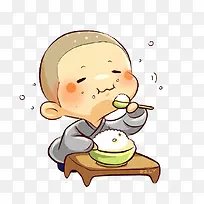 手绘吃饭的小孩-空若网 手绘吃饭的小孩-空若网