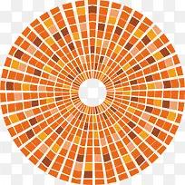 橘色对称圆形花纹-空若网 橘色对称圆形花纹-空若网