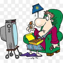 看电视的男孩-空若网 看电视的男孩-空若网