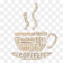 文字咖啡杯图案-空若网 文字咖啡杯图案-空若网