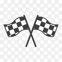 矢量比赛开始黑白旗帜素材-空若网 矢量比赛开始黑白旗帜素材-空若网