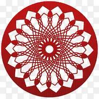 红底白线花纹素材-空若网 红底白线花纹素材-空若网
