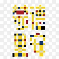 蒙德里安艺术字-空若网 蒙德里安艺术字-空若网