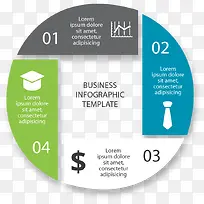 矢量数据分析四分类蓝绿色-空若网 矢量数据分析四分类蓝绿色-空若网