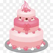 粉色的蛋糕矢量-空若网 粉色的蛋糕矢量-空若网