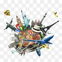 彩色旅游建筑合成-空若网 彩色旅游建筑合成-空若网