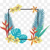 四边形热带边框-空若网 四边形热带边框-空若网