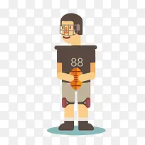 卡通橄榄球运动员-空若网 卡通橄榄球运动员-空若网