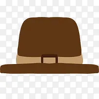 矢量扁平棕色礼帽素材-空若网 矢量扁平棕色礼帽素材-空若网