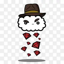 创意设计礼帽钻石-空若网 创意设计礼帽钻石-空若网