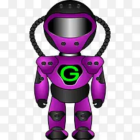 紫色的卡通机器人-空若网 紫色的卡通机器人-空若网