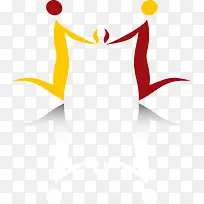 彩色抽象人物标志-空若网 彩色抽象人物标志-空若网