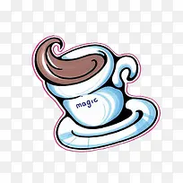 手绘卡通咖啡杯免抠素材-空若网 手绘卡通咖啡杯免抠素材-空若网