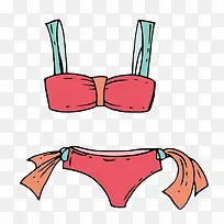 矢量红色泳衣素材-空若网 矢量红色泳衣素材-空若网