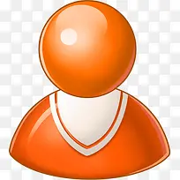 橙色质感效果卡通人形-空若网 橙色质感效果卡通人形-空若网