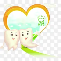 黄色高清爱心牙齿-空若网 黄色高清爱心牙齿-空若网