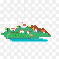 扁平化智能工厂矢量素材-空若网 扁平化智能工厂矢量素材-空若网