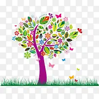 春季创意树矢量设计素材-空若网 春季创意树矢量设计素材-空若网
