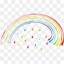 卡通手绘七彩彩虹-空若网 卡通手绘七彩彩虹-空若网