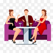 矢量酒吧喝酒素材-空若网 矢量酒吧喝酒素材-空若网