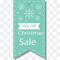 雪花绿色冬季促销标签-空若网 雪花绿色冬季促销标签-空若网