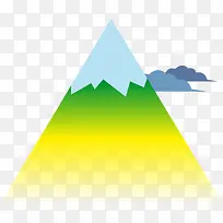 扁平化绿山云朵-空若网 扁平化绿山云朵-空若网