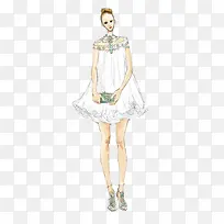 唯美礼服婚纱设计插画-空若网 唯美礼服婚纱设计插画-空若网