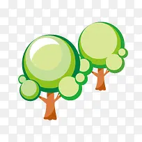矢量卡通简洁扁平化树木-空若网 矢量卡通简洁扁平化树木-空若网