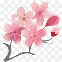 矢量图粉色开满桃花-空若网 矢量图粉色开满桃花-空若网