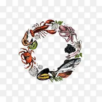 手绘龙虾-空若网 手绘龙虾-空若网