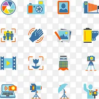 矢量手绘扁平照相-空若网 矢量手绘扁平照相-空若网