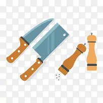 矢量菜刀餐具调料-空若网 矢量菜刀餐具调料-空若网