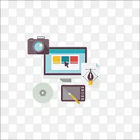 扁平化电脑图标-空若网 扁平化电脑图标-空若网