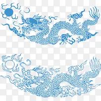 中国传统龙纹图案矢量素材-空若网 中国传统龙纹图案矢量素材-空若网